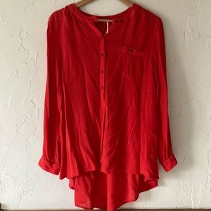 Free People Red/Coral top size small
